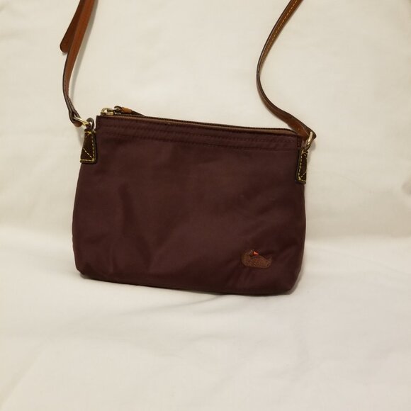 Dooney & Bourke Vintage Brown Vinyl Crossbody - Picture 1 of 3